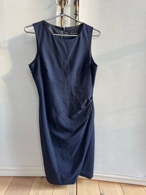 Banana Republic - Classic Navy Wool Sheath Dress - Sleek Professional Style